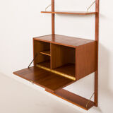 Scandinavian teak wall unit with a secretaire