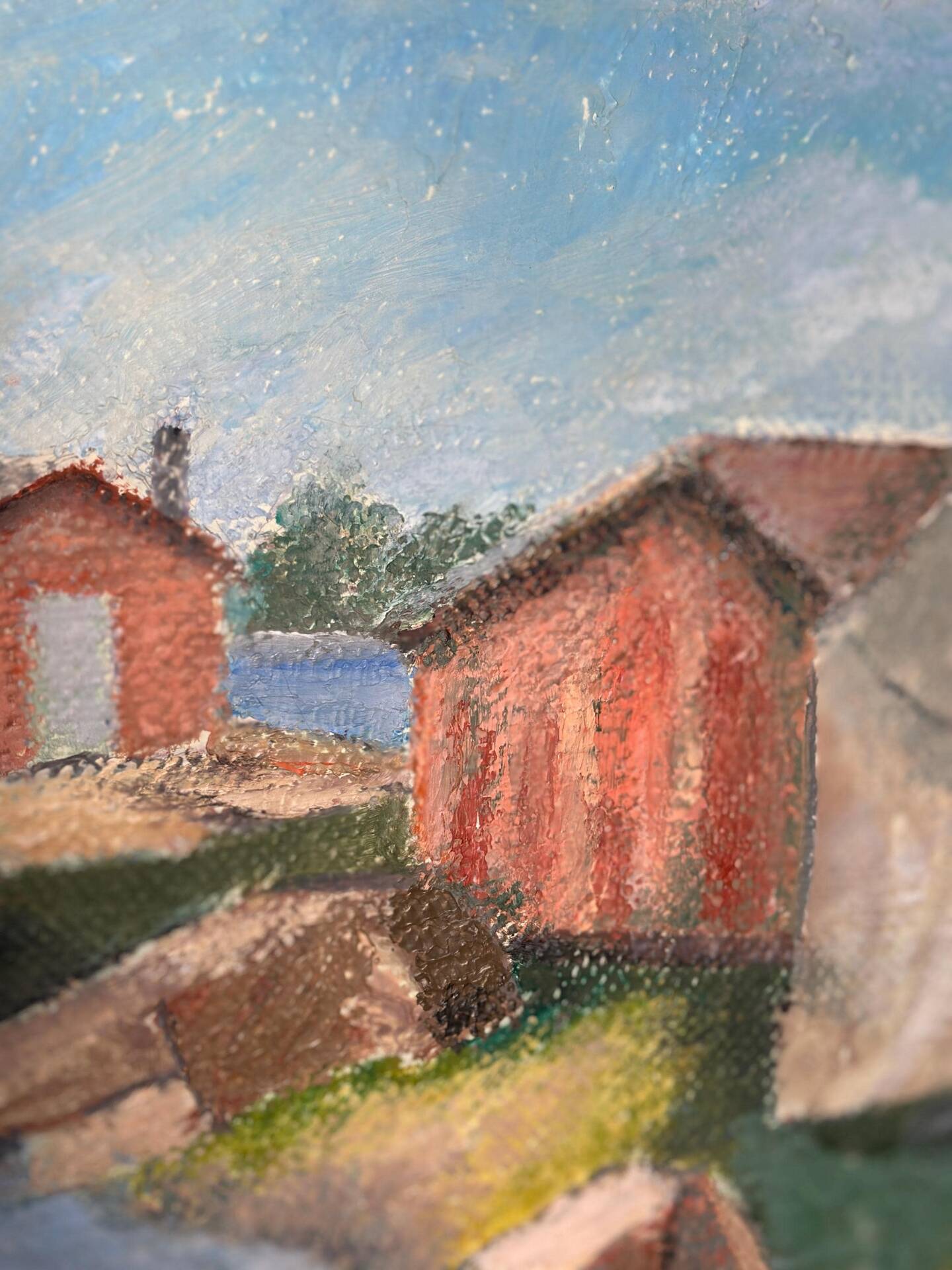 Swedish Oil on Canvas – “Coastline” by L. Österholm –  Dated 1964