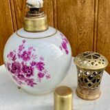 Lamp berger limoges porcelain charles ahrenfeldt decoration flowers