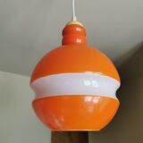 Vintage space age glass pendant light, Peill and Putzler