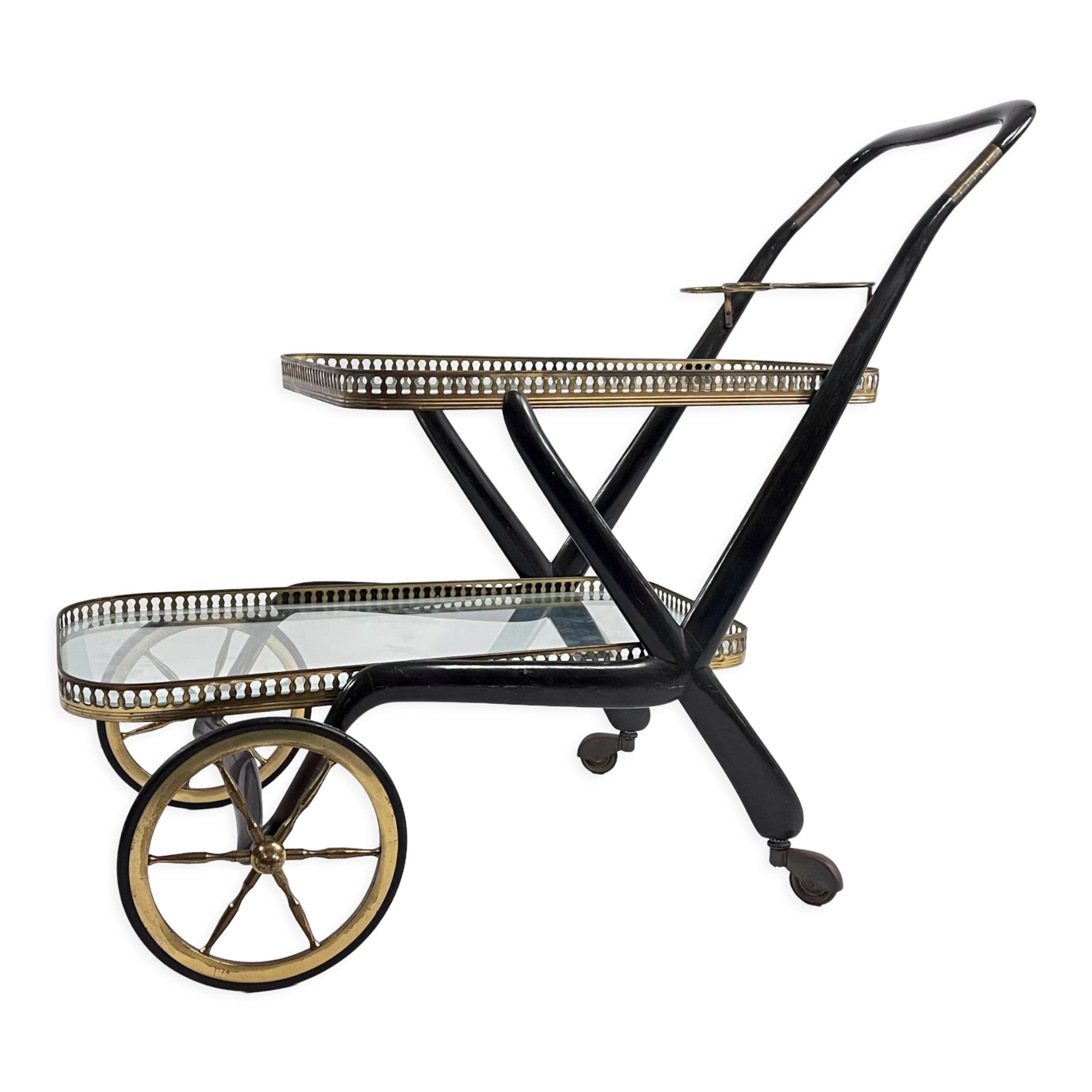 Mid-century serving bar cart, italy 1950s