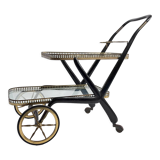 Mid-century serving bar cart, italy 1950s