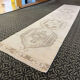 Handmade long entry Runner, beige hallway rug