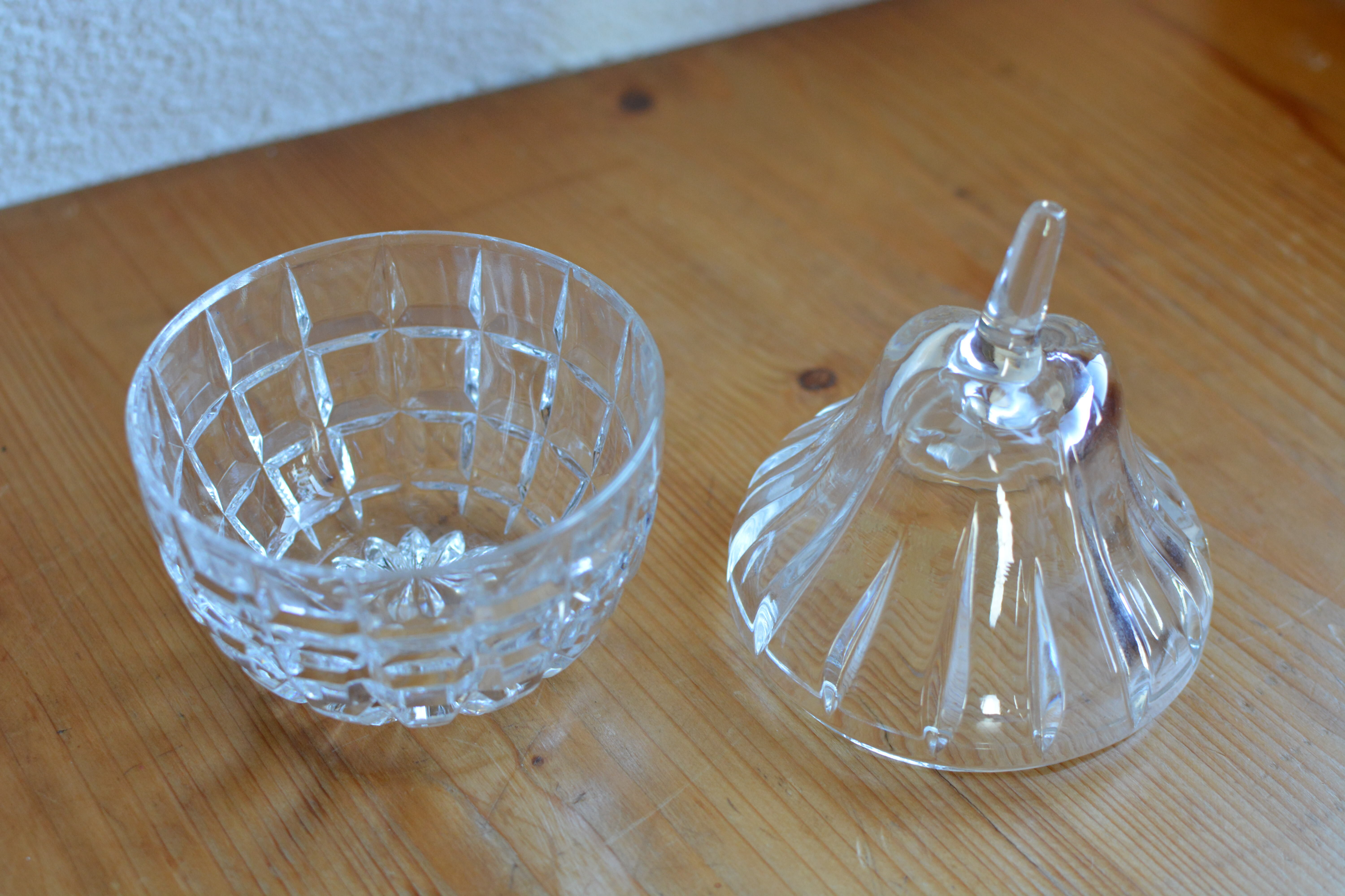 Sugar in vintage crystal shape pear