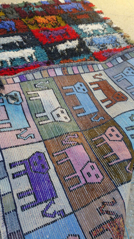 Carpet boucherouite Moroccan 210x140cm