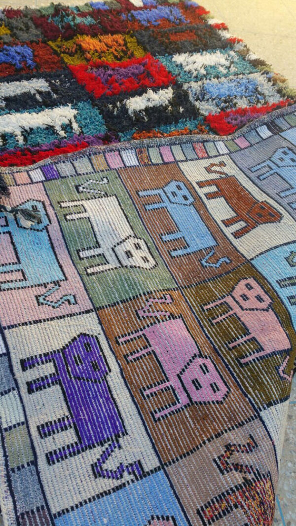 Tapis boucherouite marocain 210x140cm