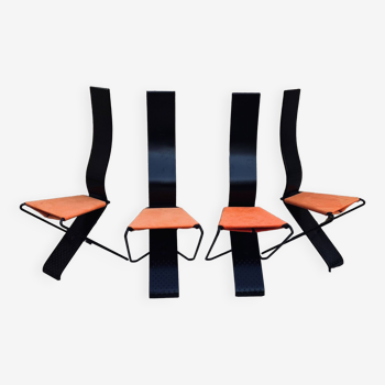 Series of italian design chairs, 1980s by pietro arosio