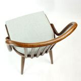 Set Of 4 Dining Chairs In Bent Dark Oak By Jitona, Czechoslovakia 1960s