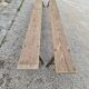Pair of rustic oak and fir farmhouse benches 1900s - 3m85