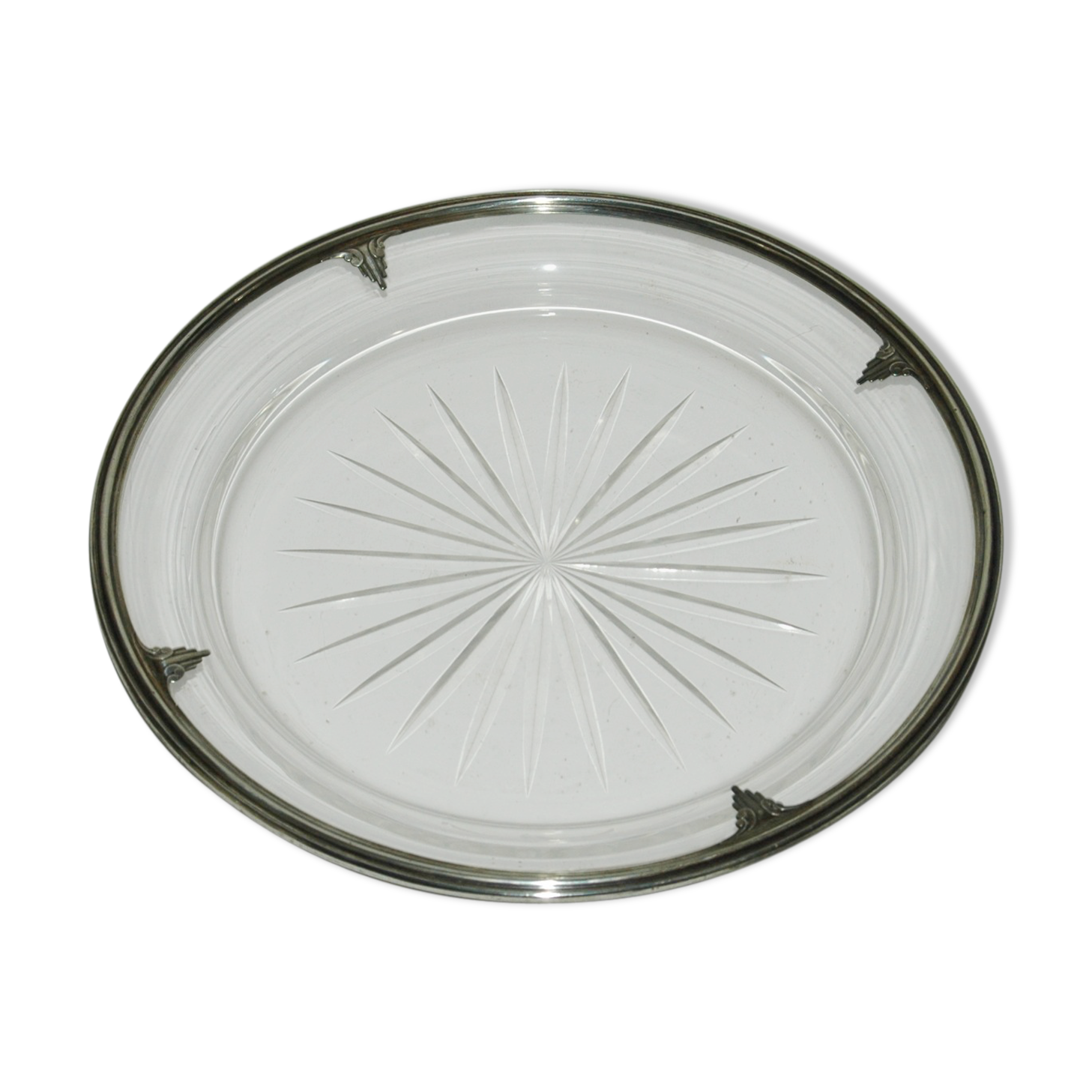 crystal and silver plate