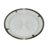 crystal and silver plate