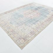 8x11 Light Navy Blue Classic Turkish Vintage Rug, 239x333Cm