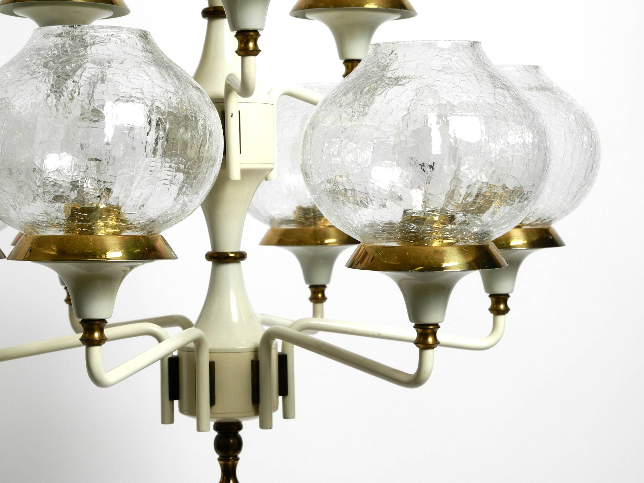 Beautiful 1960s brass glass Tulipan ceiling lamp by Hans Agne Jakobsson