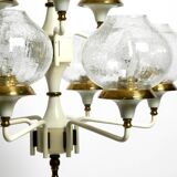 Beautiful 1960s brass glass Tulipan ceiling lamp by Hans Agne Jakobsson