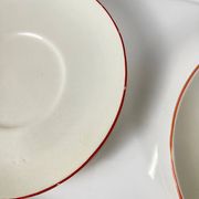 Set of 4 cups with saucers in barbotine "Apple"