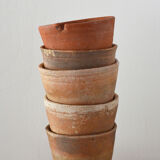 5 pots ancien en terre cuite
