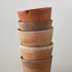 5 antique terracotta pots