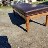 Doctor's bench oak and leather 19th