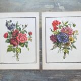 Two floral lithographs 2124