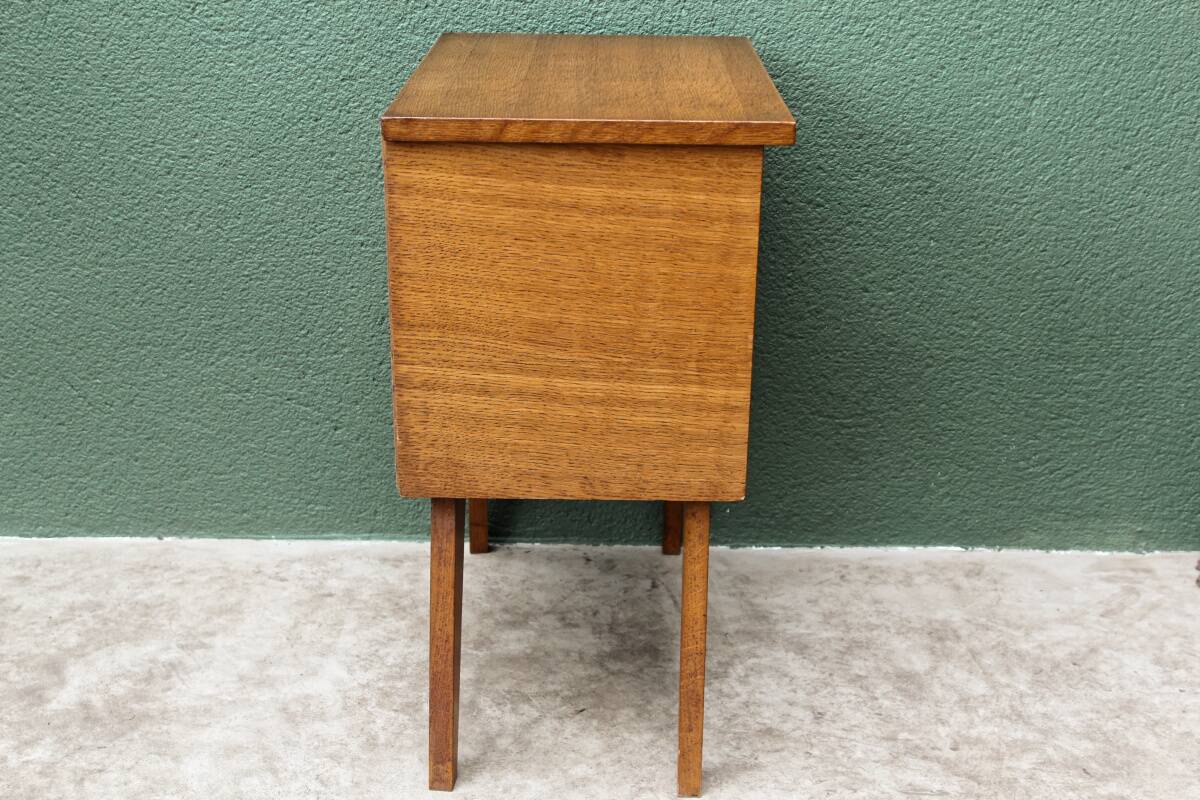 60s bedside table, compass feet