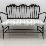Giuseppe Gaetano Descalzi Midcentury Italian Chiavari Sofa and 2 Armchairs