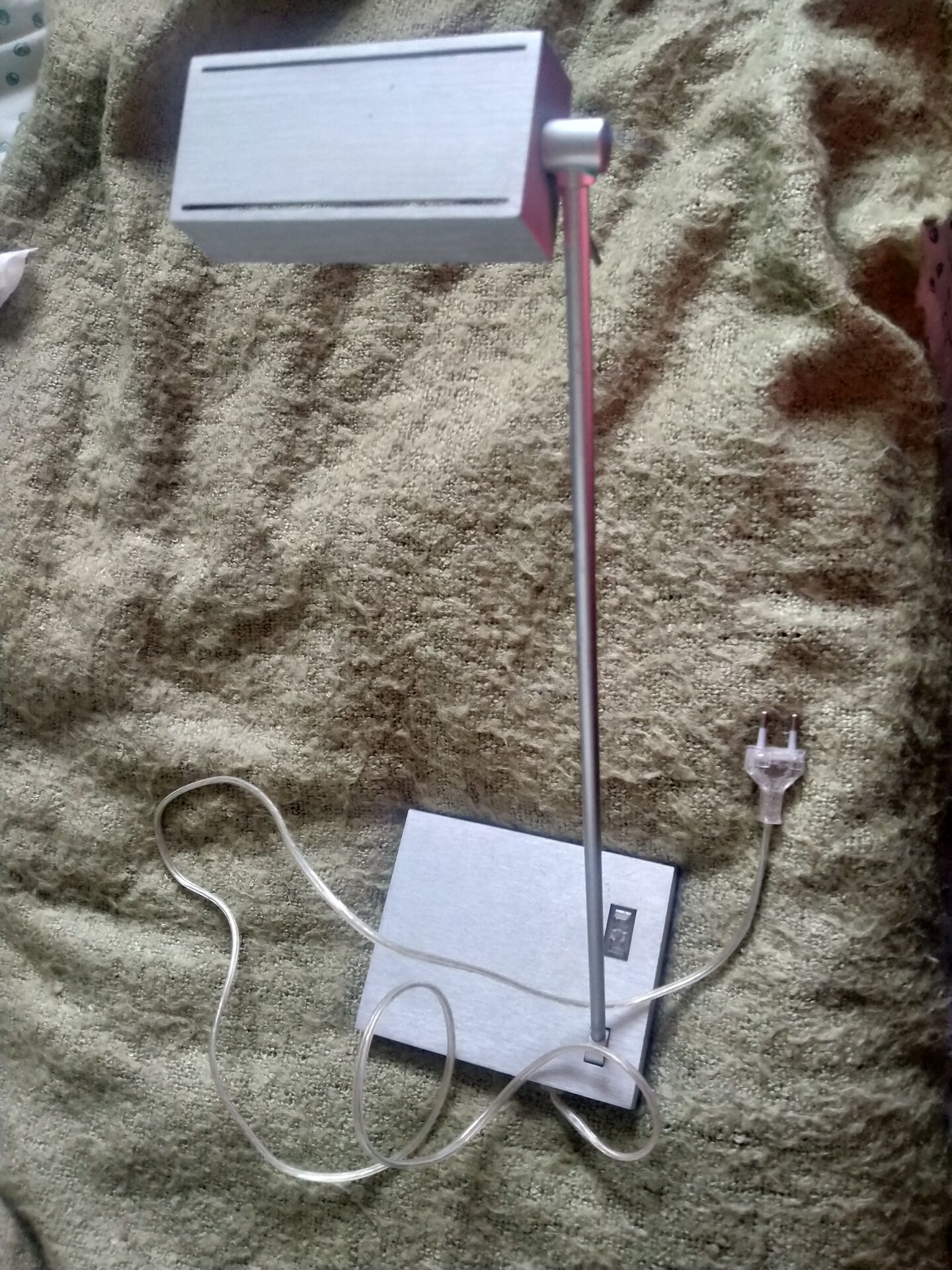 Brushed aluminium lamp, solid, from 2006.