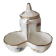 Mustard pot in floral porcelain