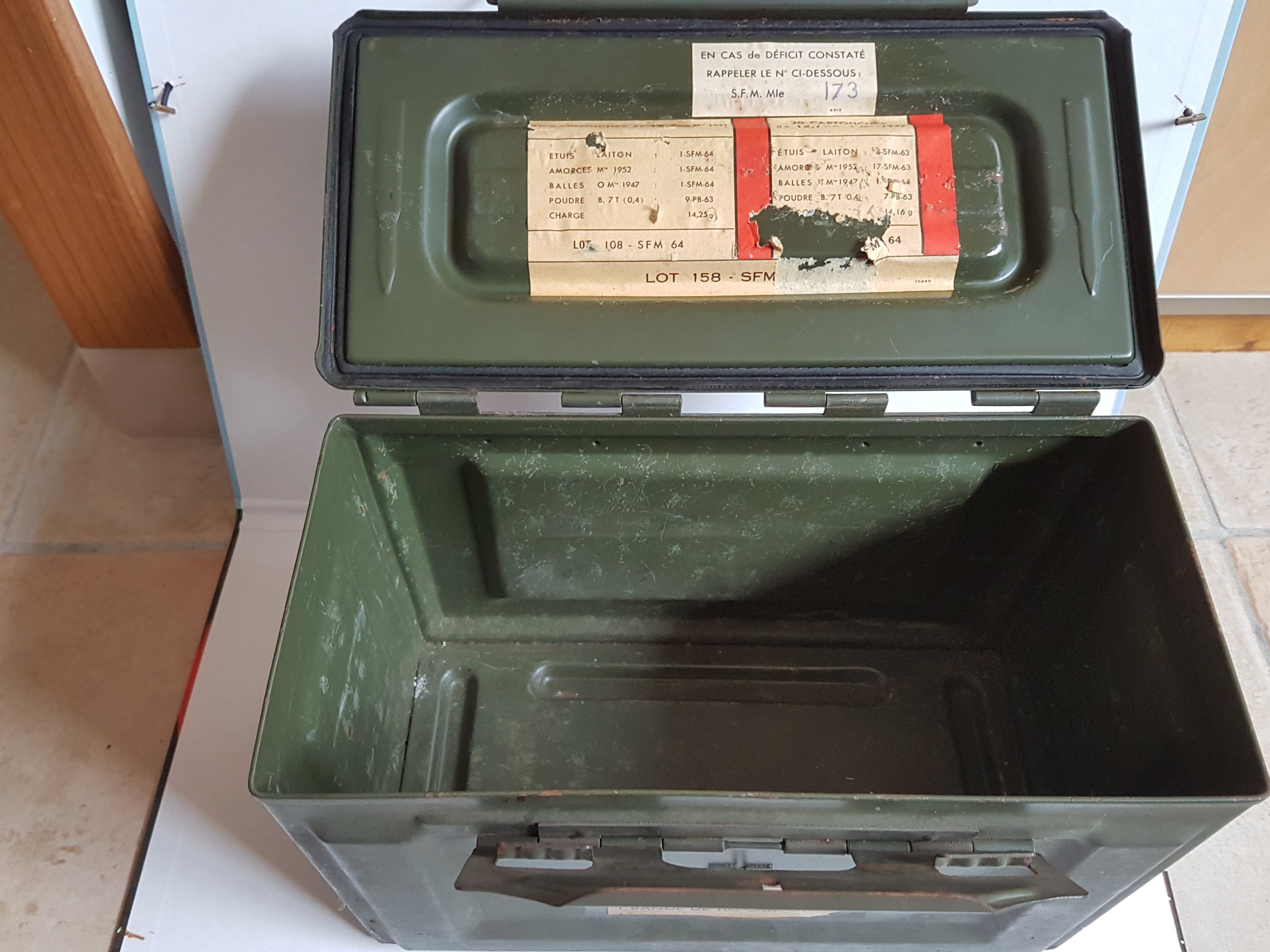 Box metal ammunition 1964 fund