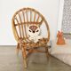 Rattan shell armchair for vintage children