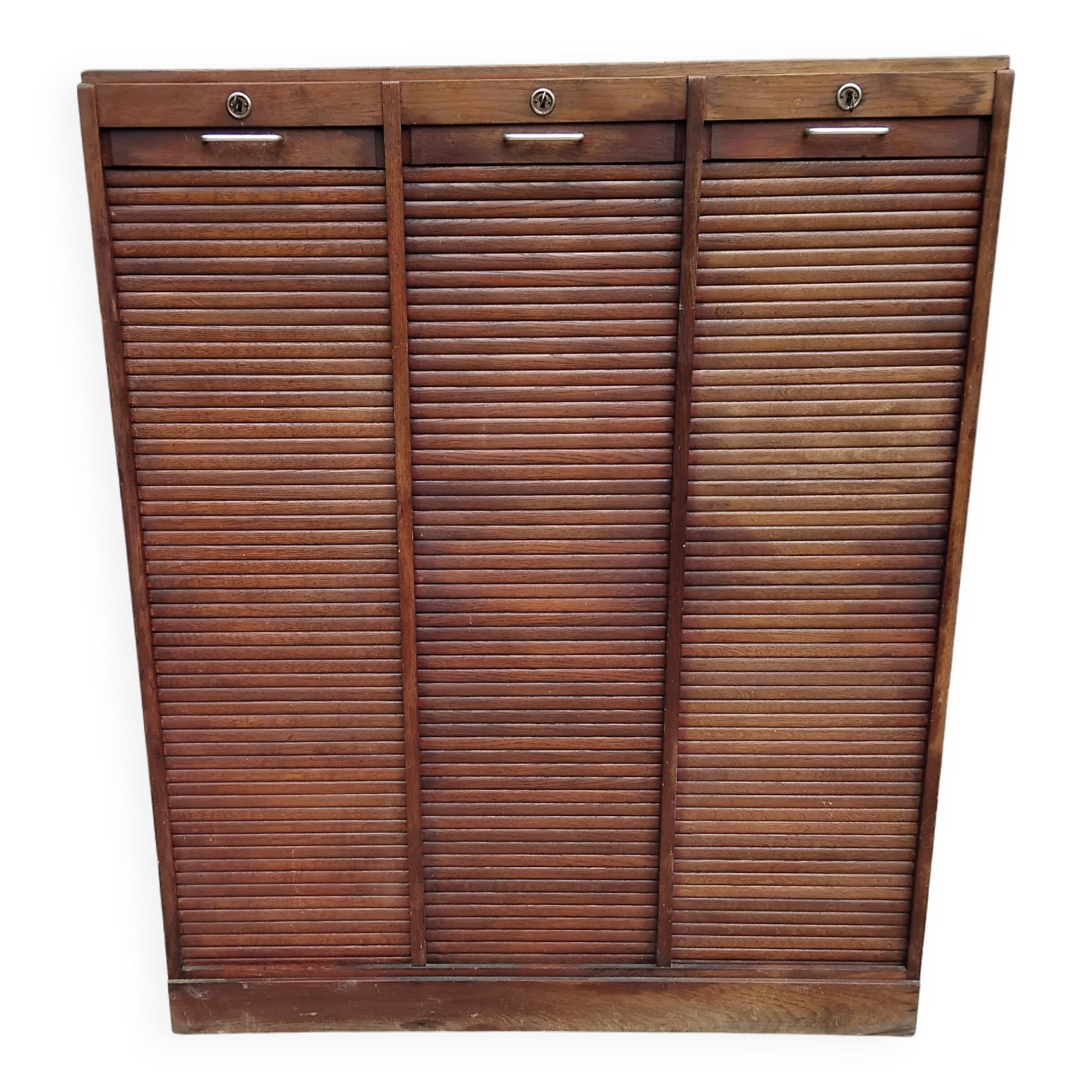 Antique 3-panel filing cabinet