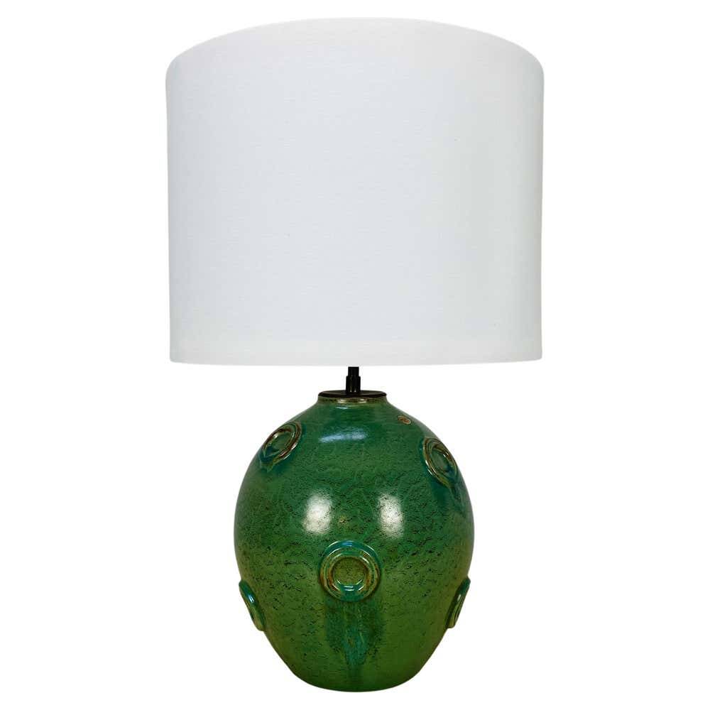 Lamp by Jerk Werkmaster for Nittsjo, Sweden, 1930, Scandinavian ceramic