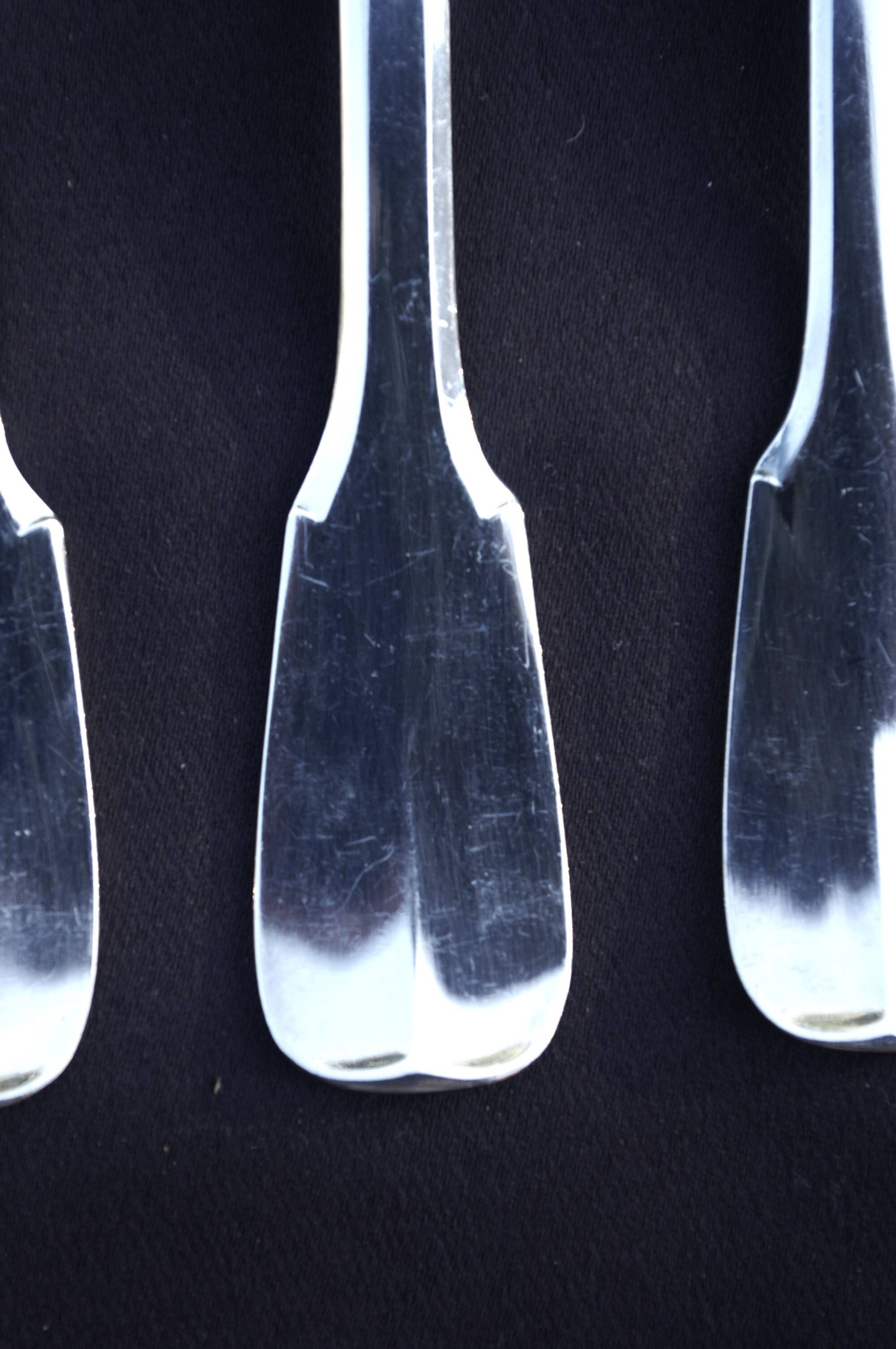 12 Silver Plated Fish Cutlery Sets (Forks + Knives)