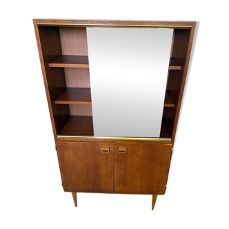 Vaisselier vitrine buffet vintage placage teck