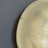 Large glass and metal wall lamp from the 50s - vintage Prisma design