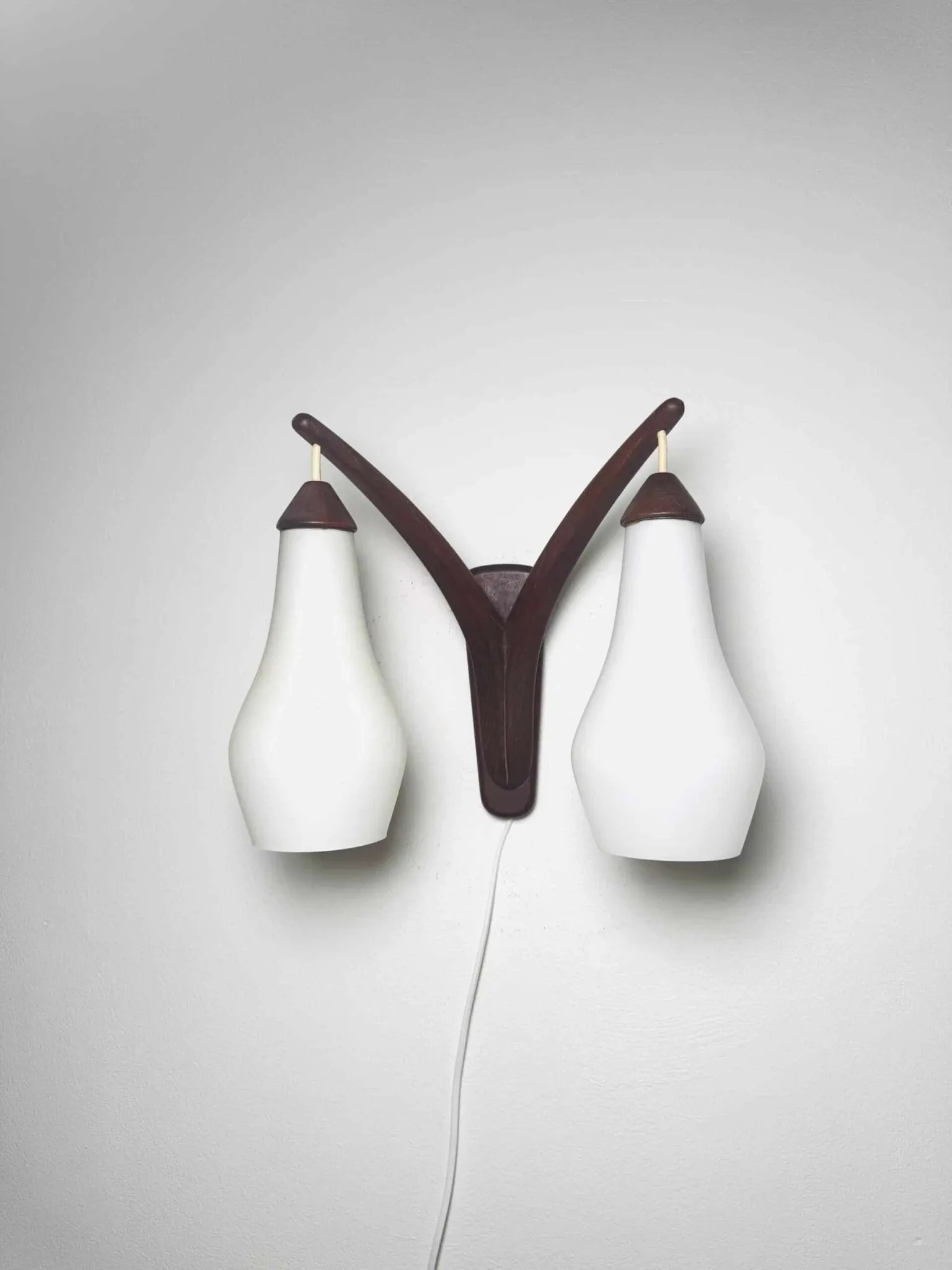 Double-Arm Wall Lamp By Uno & Östen Kristiansson For Luxus, Sweden, 1960S