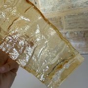 Vintage Peill & Putzler vase – textured amber glass – Germany years