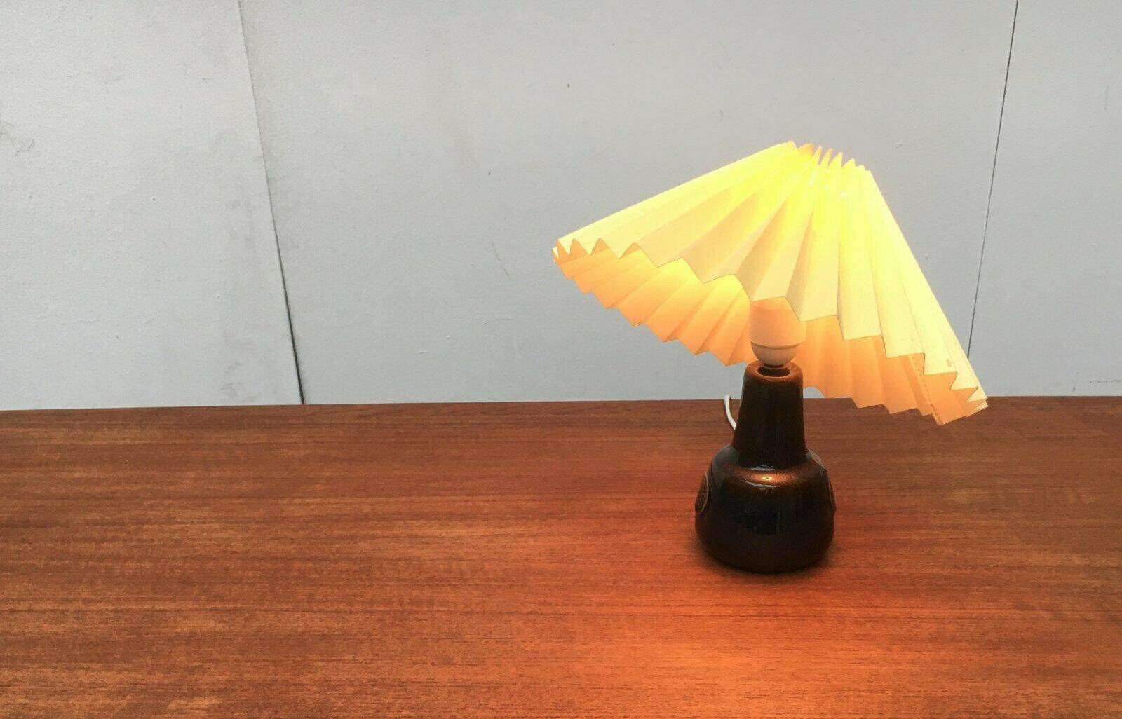 Mid-century Danish ceramic table lamp by Søholm.