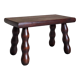 Wooden footrest stool turned solid vintage