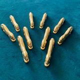 10 gold rabbit shaped knife holders