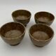 4 tasses vintage gustave tiffoche en grès