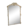 Large white Louis XV rocaille style mirror