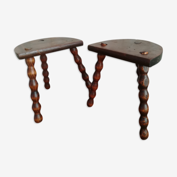 Pair of tripod stools