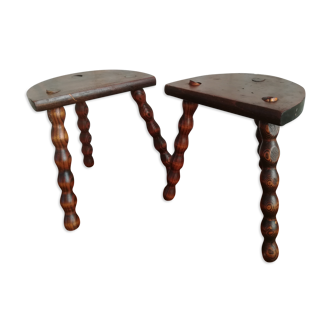 Pair of tripod stools