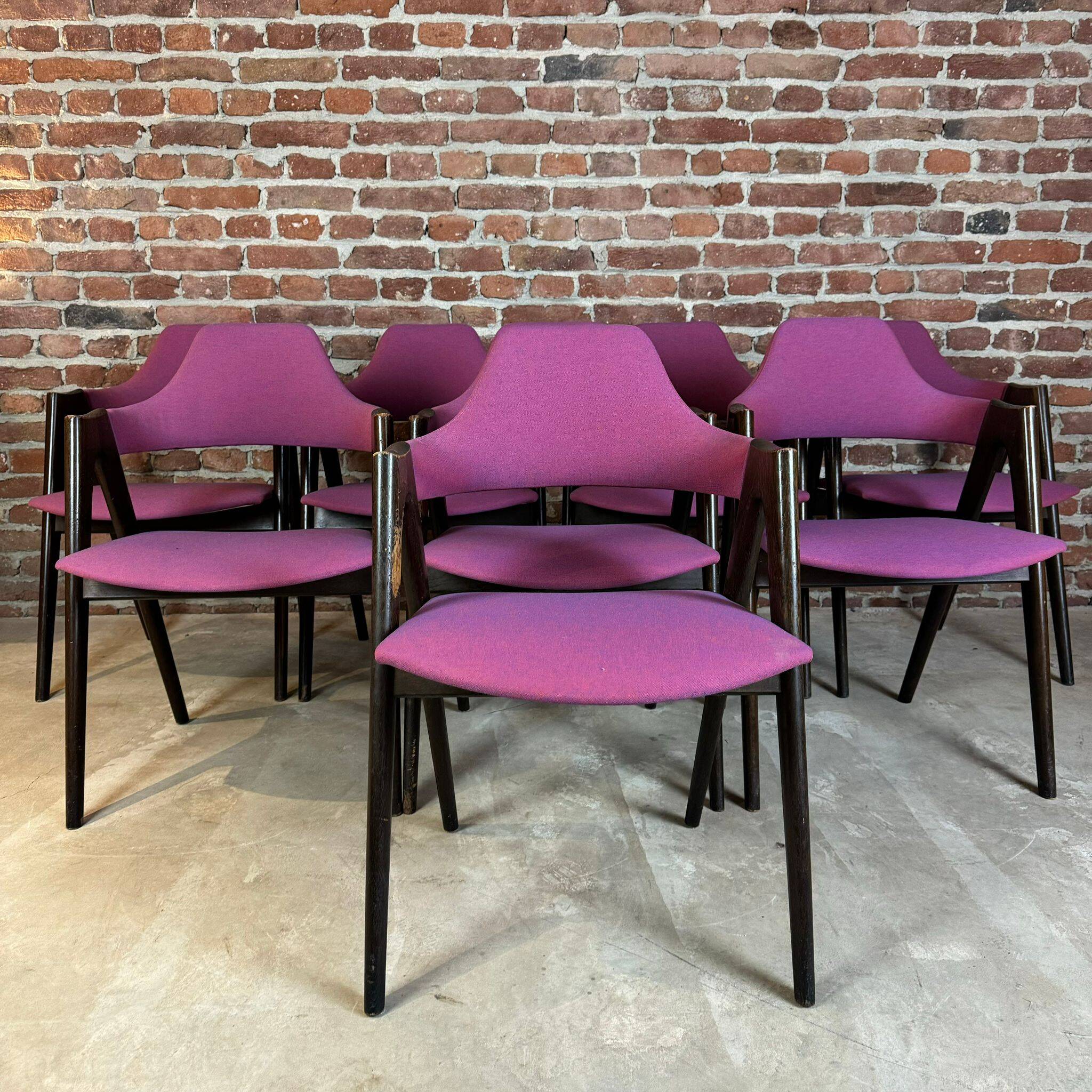 Set of eight 'Compass' chairs, Kai Kristiansen, Denmark 1960