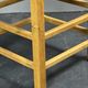 Dutch postmodern brutalist oak corner side chair with rush seat, 1970s