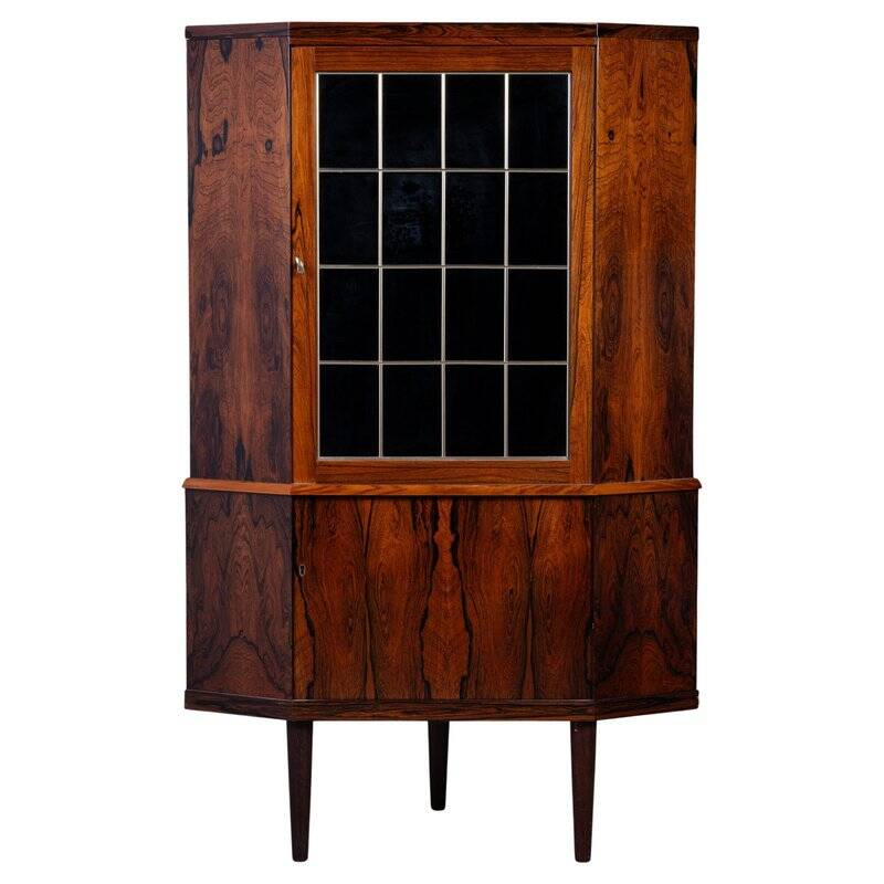 Meuble de Bar d'Angle Mid-Century en Palissandre, Danemark, 1960s