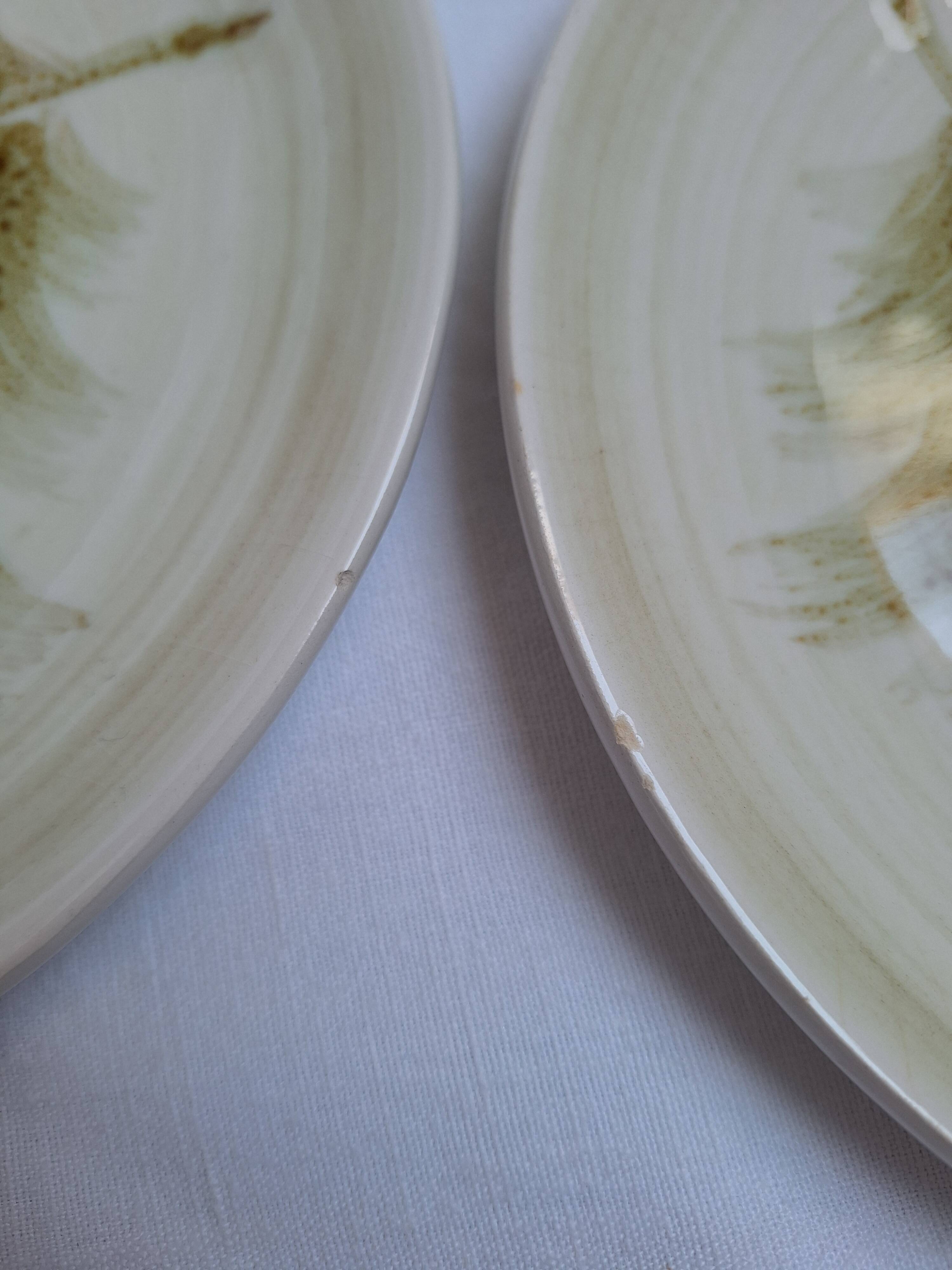 Dessert plates with flowers St Amand