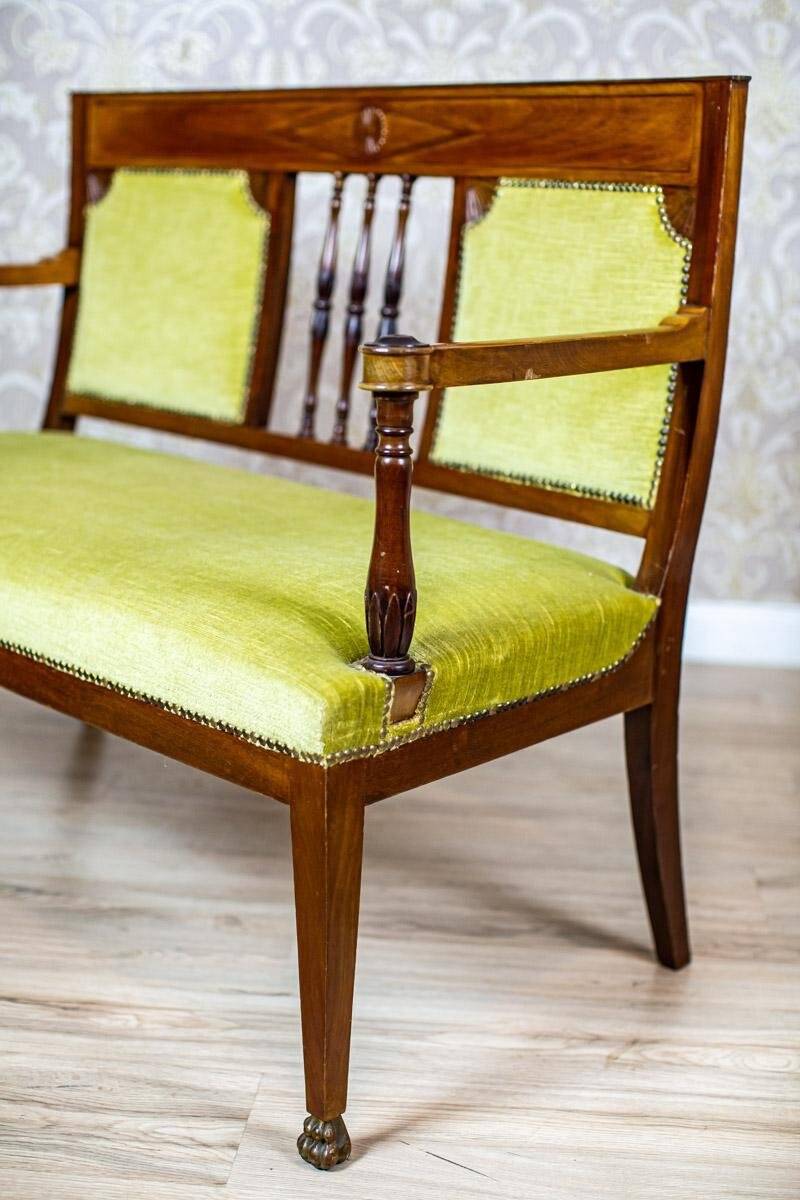 Neat Sofa with Green Velour, 1950s