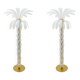Pair of Iridescent Murano Glass Palm Tree Floor Lamps