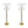 Pair of Iridescent Murano Glass Palm Tree Floor Lamps